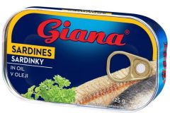 Sardinky GIANA v Rostliném Oleji 125g